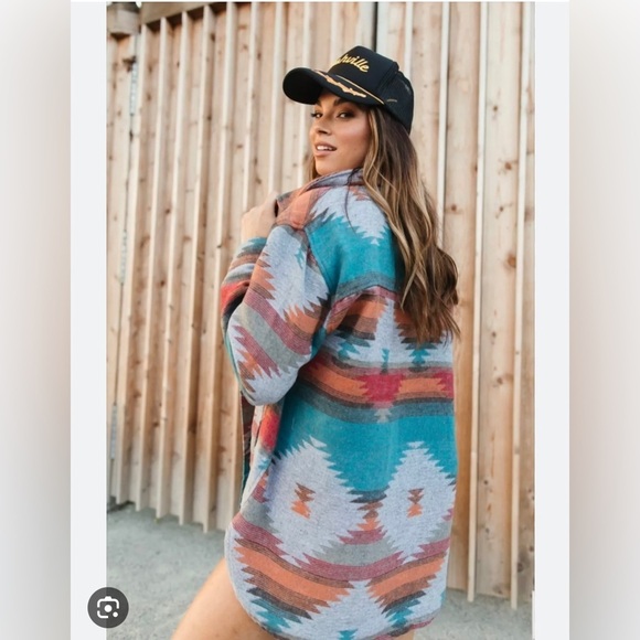 The POST Jackets & Blazers - The post Aztec western shacket